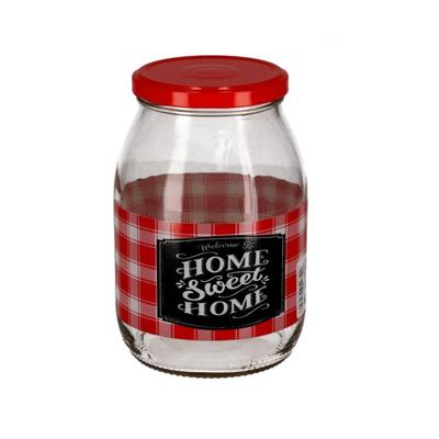 1x Transparante Jampotjes/jampotten Met Schroefdop Van Glas 1 Liter - Voorraadpot 1x Transparante Jampotjes/jampotten Met Schroefdop Van Glas 1 Liter - Voorraadpot
