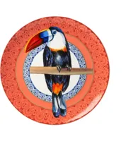 Heinen Delfts Blauw - Wandbord mandala toekan d26.5cm - thumbnail