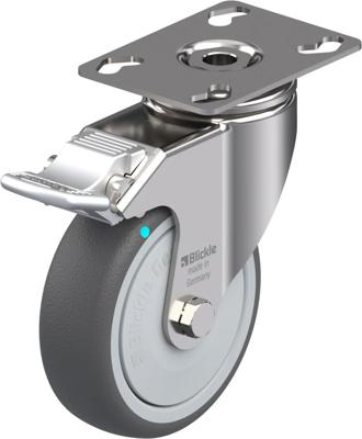Blickle LKPXA-PATH 101KFD-FI Zwenkwiel met rem Wieldiameter: 100 mm Draagvermogen (max.): 120 kg 1 stuk(s)