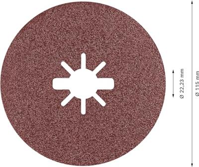Bosch Accessories 2608621780 Fiberschijf Diameter 115 mm Korrelgrootte (num): 60 5 stuk(s) Bosch Accessories 2608621780 Fiberschijf Diameter 115 mm Korrelgrootte (num): 60 5 stuk(s)