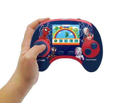 LEXIBOOK - Frans/Engels tweetalige educatieve console - Spiderman, 2,8 inch LCD-scherm - blauw/rood -JCG100DPi1