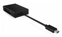ICY BOX IB-CR401-C3, Type-C® USB 3.0 Kartenleser (CF, SD 4.0, micro SD 4.0), UHS-II, mit Externe geheugenkaartlezer / hub USB-C Zwart - thumbnail