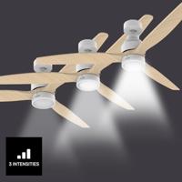 Plafondventilator met licht Taurus FRESKO 3B U.SIL Wit Hout 50 W - thumbnail