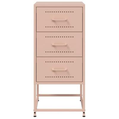 Nachtkastjes 2 st 36x39x78 cm staal roze