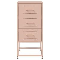 Nachtkastjes 2 st 36x39x78 cm staal roze - thumbnail