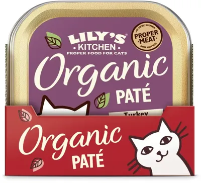Lily's Kitchen Organic Paté met Kalkoen kattenvoer nat 85g