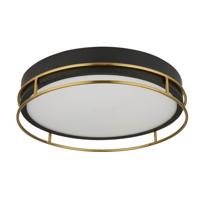 Searchlight Design plafondlampPheonix Ø 40cm zwart met goud - 62013-3PB - thumbnail