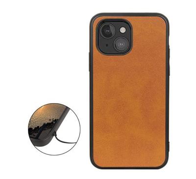 Casecentive Shockproof Leren back case iPhone 13 Mini bruin