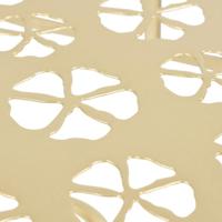 Bijzettafel vintage stijl half rond 72x36x74 cm metaal goud - thumbnail