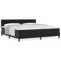 Boxspringbed met Matras met matras Zwart 200 x 200 cm Stof - thumbnail