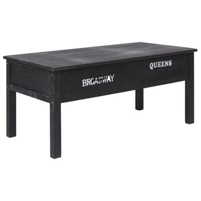 VidaXL Salontafel 100x50x45 cm hout zwart VidaXL Salontafel 100x50x45 cm hout zwart