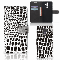 Nokia 7 Plus Telefoonhoesje met Pasjes Slangenprint - thumbnail