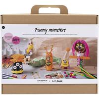 Creativ Company Maxi creatieve box grappige monsters, diverse kleuren, 1 doos - thumbnail