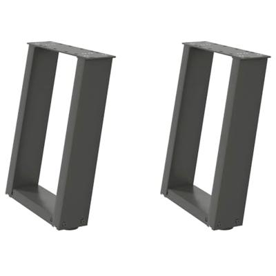 Salontafelpoten 2 st U-vormig 38x(42-43) cm staal antraciet