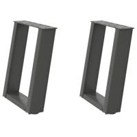 Salontafelpoten 2 st U-vormig 38x(42-43) cm staal antraciet - thumbnail