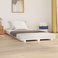 Bedframe massief grenenhout wit 100x200 cm - thumbnail