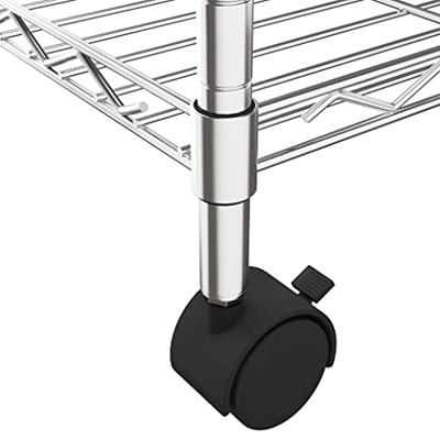 VidaXL Opbergrek met wielen 3-laags 150 kg 60x35x81 cm chroomkleurig