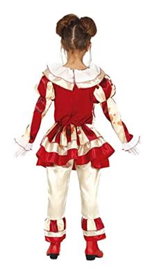 Enge Clown Kostuum Meisje Goud/Rood