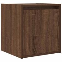 Nachtkastje wandgemonteerd 38x34x40 cm bruin eikenkleur - thumbnail