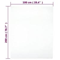 Hoeslaken jersey 100x200 cm katoen wit - thumbnail