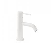 Wastafelmengkraan Tres Study Colors 1-Hendel Uitloop Recht 7 cm Rond Mat Wit Tres - thumbnail
