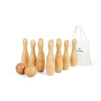 Bigjigs houten bowlingset, 12dlg. - thumbnail
