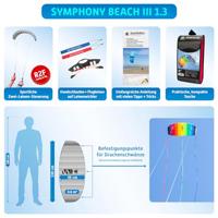 Hq Matrasvlieger Symphony Beach Iii 1.3 Flame - thumbnail