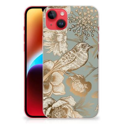 TPU Case voor iPhone 14 Plus Vintage Bird Flowers
