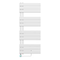 Elektrische Handdoekradiator BWS Russ Links aansluiting 593W 120x50 cm Wit - thumbnail