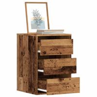 Ladekast 40x41x58 cm bewerkt hout oud houtkleurig - thumbnail