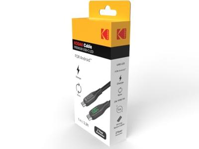 USB-C-kabel Kodak Zwart 1 m (1 Stuks)