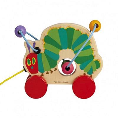 Rupsje Nooitgenoeg Houten Trekfiguur met Kralen Rupsje Nooitgenoeg Houten Trekfiguur met Kralen