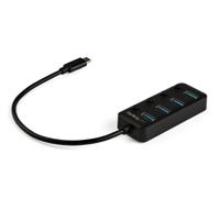 StarTech.com 4 Port USB-C Hub - USB-C naar 4x USB 3.0 Type-A met Individuele On/Off Port Switches - SuperSpeed 5Gbps USB 3.1/3.2 Gen 1 - USB Bus Powered - Mobiel ontwerp - 25cm Kabel - thumbnail