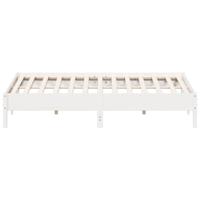 Bedframe massief grenenhout wit 180x200 cm - thumbnail