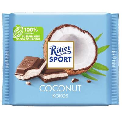 Ritter Sport melk chocolade met kokosvulling 100 gr
