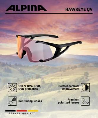 Olympic Sportswear Alpina sports sportbril hawkeye qv mat zwart