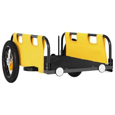 Fietstrailer oxford stof en ijzer geel Fietstrailer oxford stof en ijzer geel
