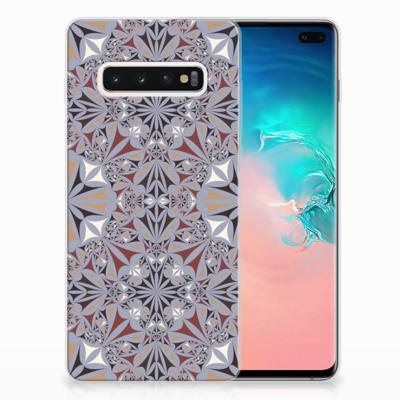 Samsung Galaxy S10 Plus | TPU | Siliconen hoesje | Flower Tiles