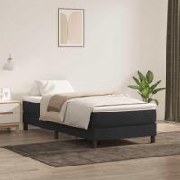 Boxspring zonder matras fluweel zwart 90x220 cm - thumbnail