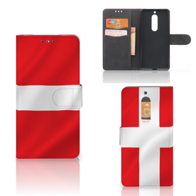 Nokia 5 Bookstyle Case Denemarken Nokia 5 Bookstyle Case Denemarken