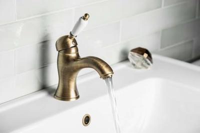 Wastafelmengkraan Sapho Kirké Wit Retro 1-hendel Gebogen 18.2 cm Brons (incl. clickwaste)
