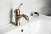 Wastafelmengkraan Sapho Kirk� Wit Retro 1-hendel Gebogen 18.2 cm Brons Sapho - thumbnail