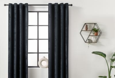 Lifa Living - Fluwelen Gordijnen - 150 x 250 cm - Donker Grijs - Verduisterend