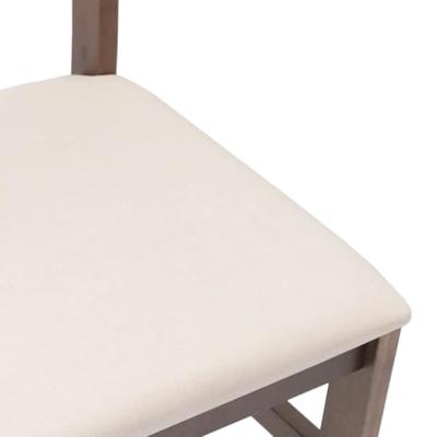 Eetkamerstoelen met kussens 2 st massief hout rubber bruin