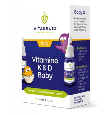 Vitakruid Vitamine K en D Baby druppels
