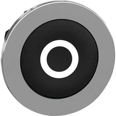 Schneider Electric ZB4FA232 ZB4FA232 Plat, Terugstelbaar (Ø) 30.5 mm O Chroom, Zwart 1 stuk(s)