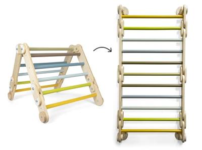 Small Foot - houten klimrek 2in1 driehoek en wandrek adventure Small Foot - houten klimrek 2in1 driehoek en wandrek adventure