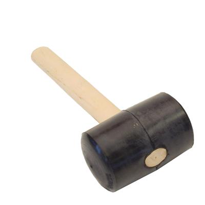 Rubber hamer zacht 1500 gram met houten steel