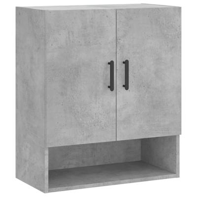 Wandkast 60x31x70 cm bewerkt hout betongrijs Wandkast 60x31x70 cm bewerkt hout betongrijs