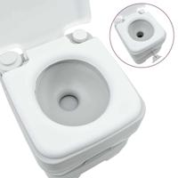 VidaXL Camping toilet grijs en wit 41,5 x 36,5 x 42 cm polyetheen - thumbnail